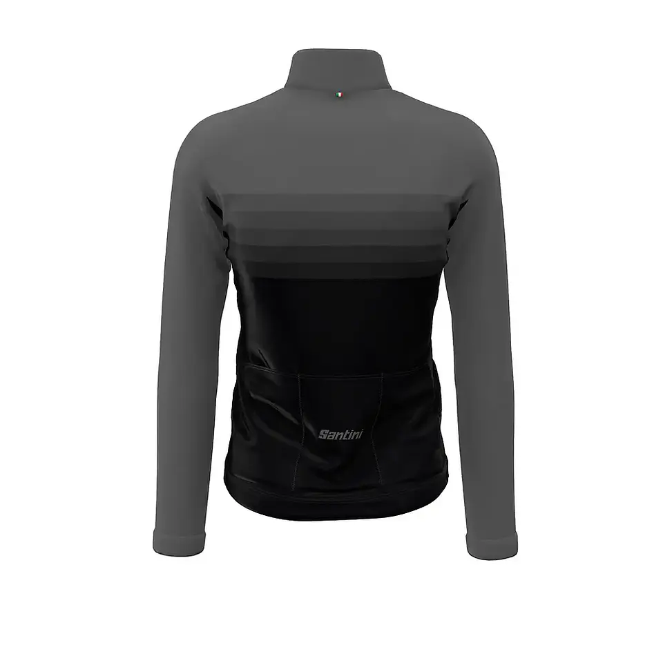 Maillot Manga Larga Santini UCI Hombre - Black 2