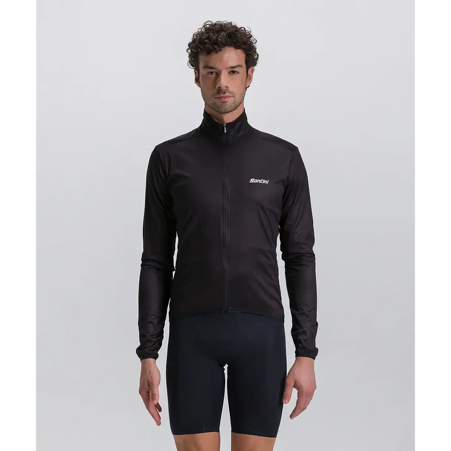 Cortaviento Santini Nebula Manga Larga Hombre - Black 3