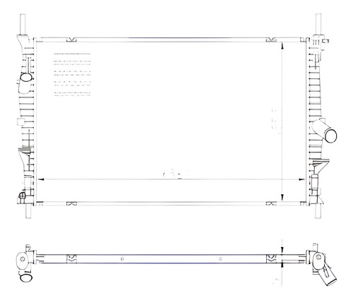 Radiador Ford Transit 2.0d 2.2d 3