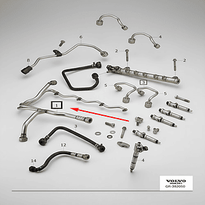 Manguera Retorno De Inyectores Volvo Xc90