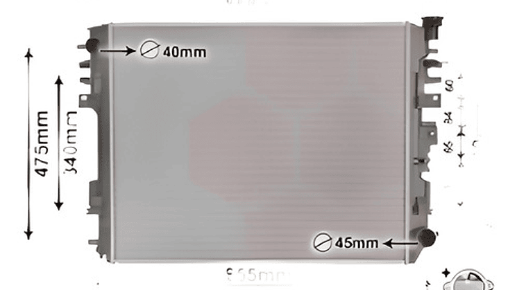 Radiador Dodge Ram 1500 Dj Ds 4.7 5.7 3