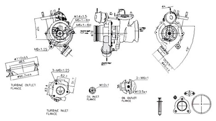 Turbo Volvo S60 Ii D2 D3 D4 2.0 Diesel 2015 - 2019 5