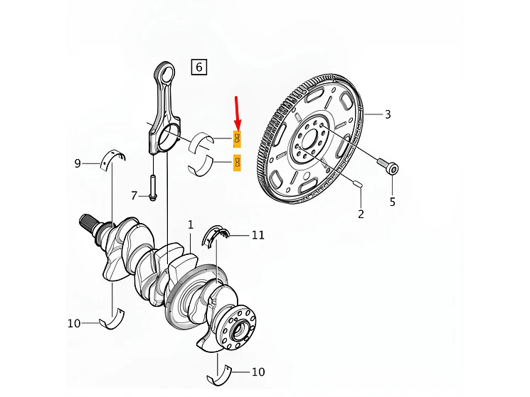 Juego de Metales De Biela STD Volvo S60 S90 V40 V90 V70 Xc40 2.0 Diesel 2