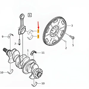 Juego de Metales De Biela STD Volvo S60 S90 V40 V90 V70 Xc40 2.0 Diesel