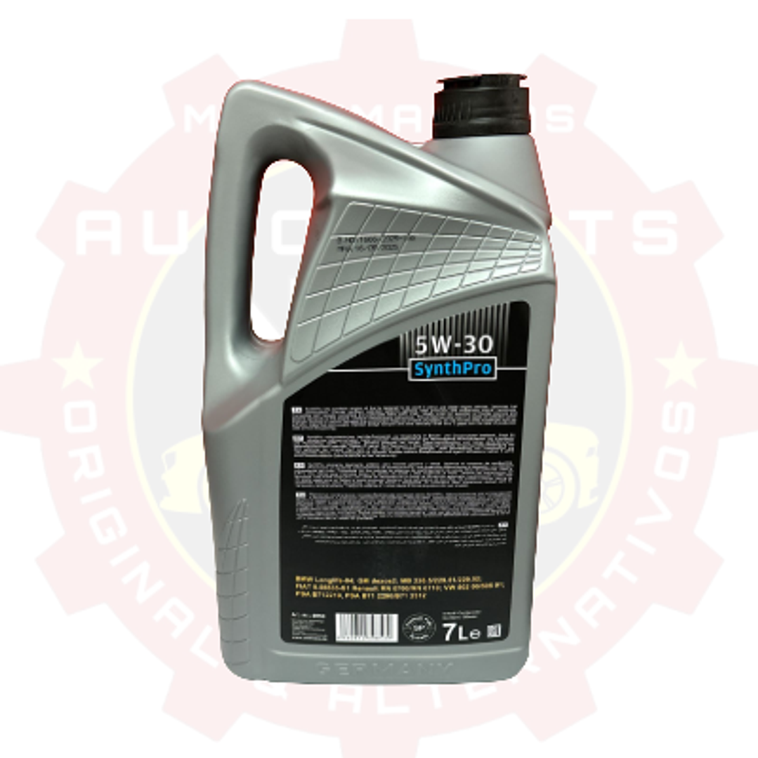 BIDON DE ACEITE DE 7 LITROS 5W-30 PARA DPF CUMPLE NORMA API SP Y NORMAS ACEA C2/C3 2