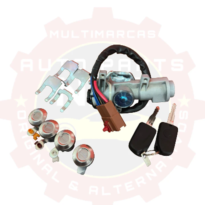 KIT CHAPA CONTACTO + CILINDROS PUERTAS ORIGINAL DFSK TRUCK  2