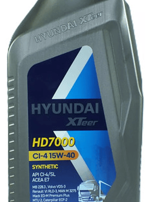 Aceite 15w40 Hyundai Hd 7000 Ci-4/sl 1 Litro