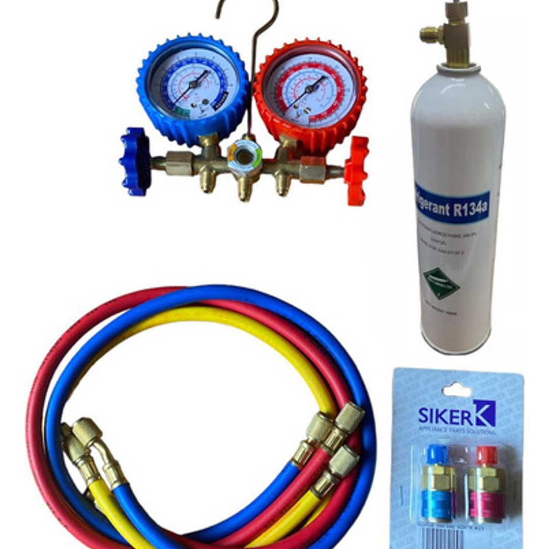 Kit De Recarga Aire Acondicionado De Vehiculo R134 1