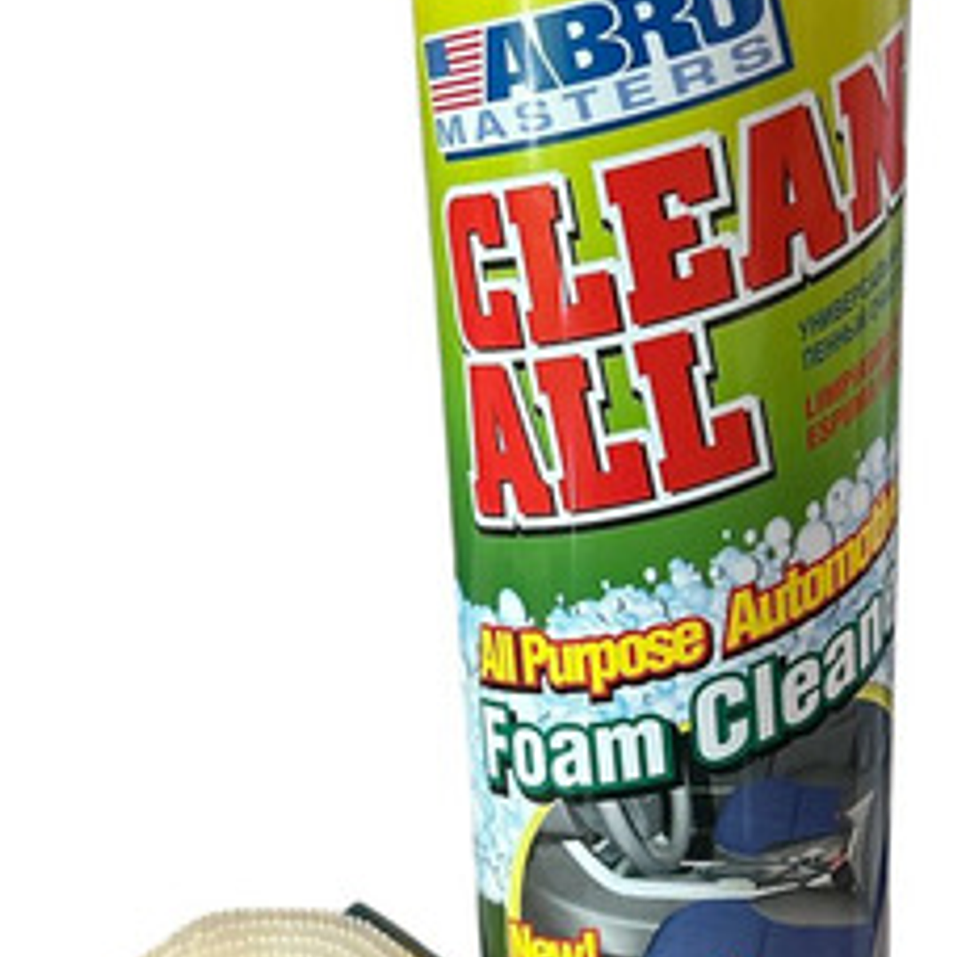 Espuma Limpia Tapiz Con Cepillo Para Auto Marca Abro 3