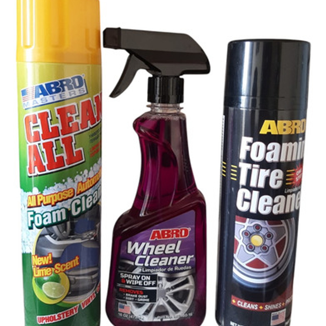 Limpiador De Llantas + Renovador De Neumaticos + Limp Tapiz 1