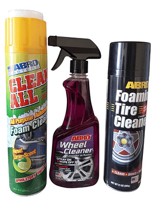 Limpiador De Llantas + Renovador De Neumaticos + Limp Tapiz