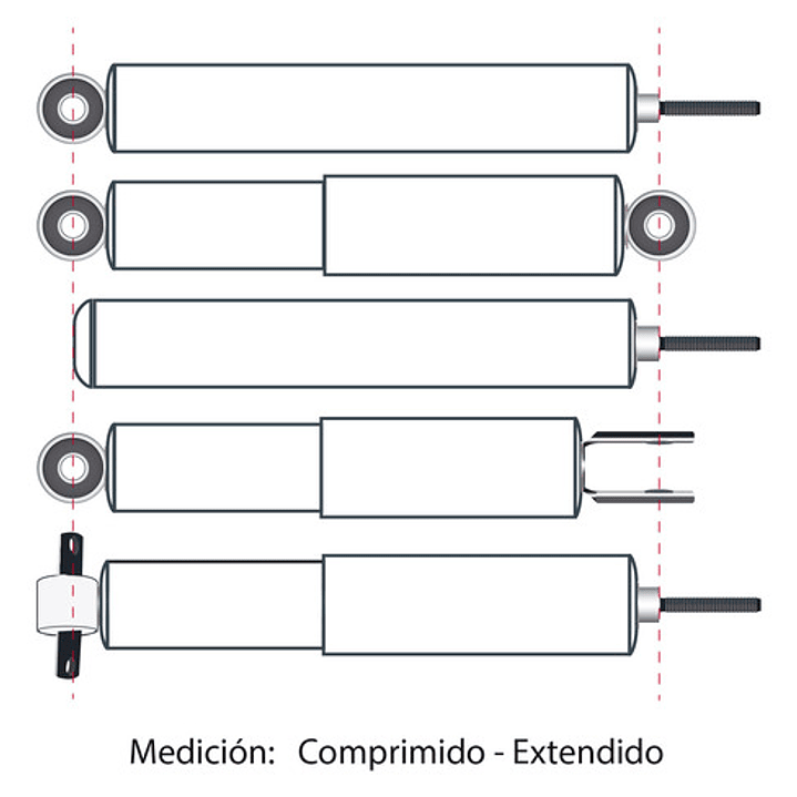 Par Amortiguadores Traseros Para Hyundai I10 2008 2010 4
