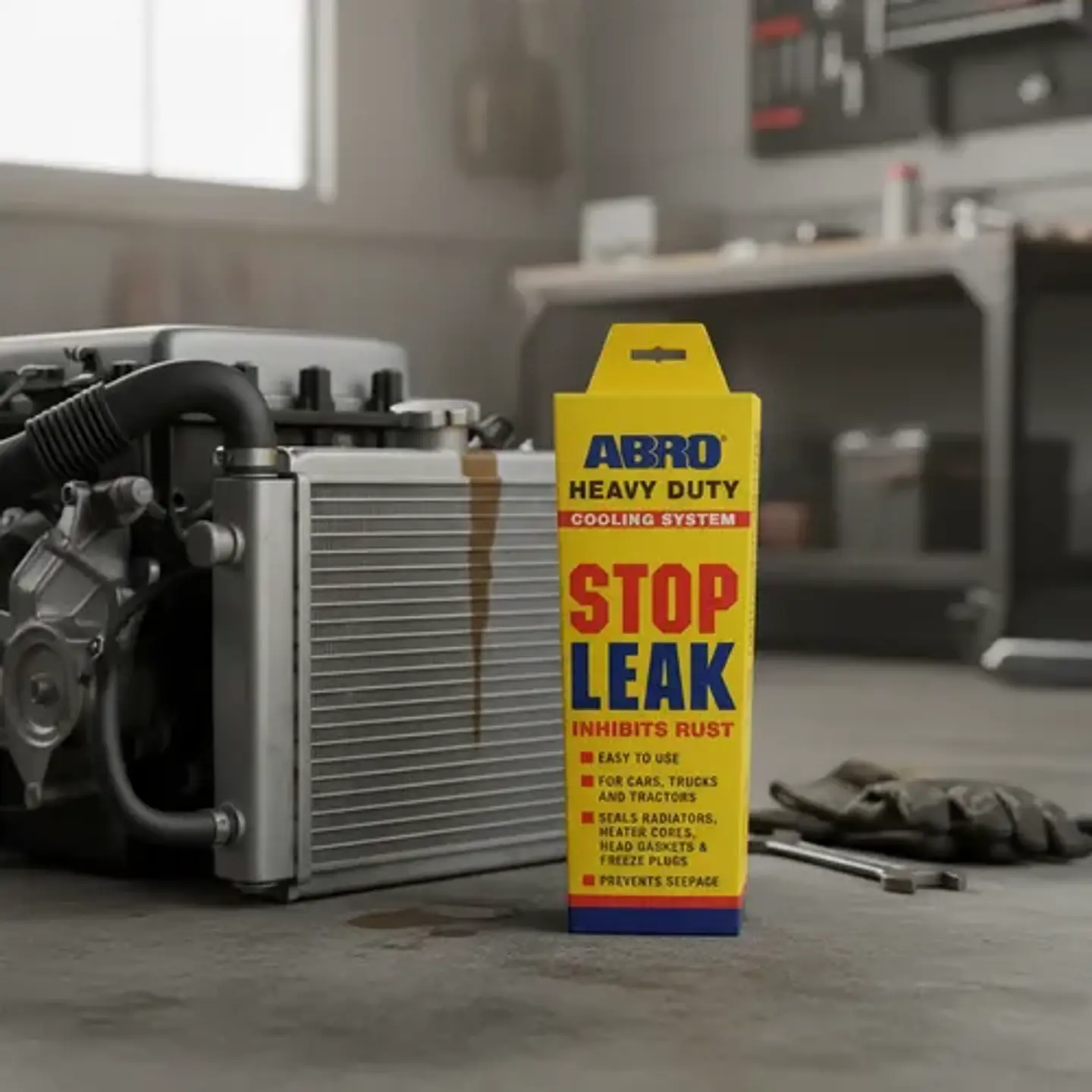 Tapa Fuga Radiador Y Sistema De Refrigeración Abro Stop Leak 1