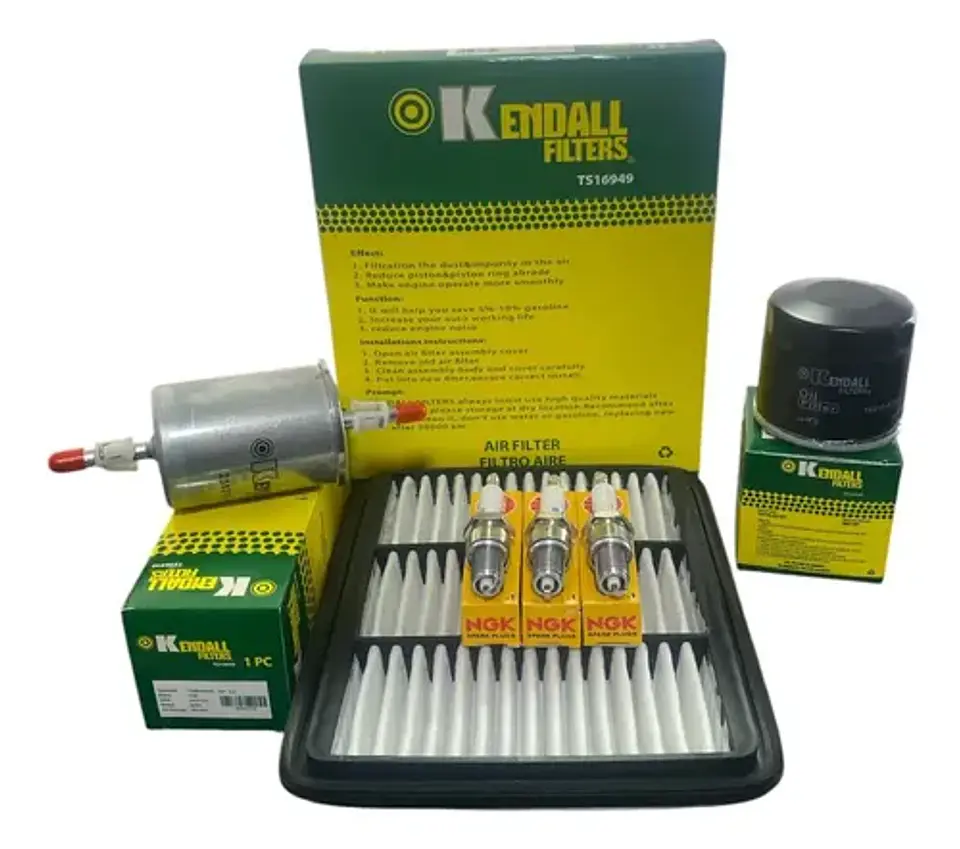 Kit Filtros + Bujias Afinamiento Para Chevrolet Spark 800cc 1