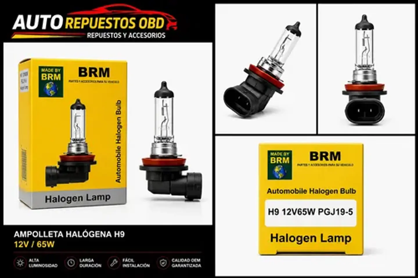 Ampolleta Brm H9 12v 35w Pipa 3