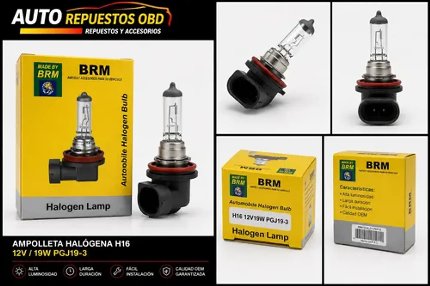 Ampolleta Brm H16 12v 19w Pipa 4