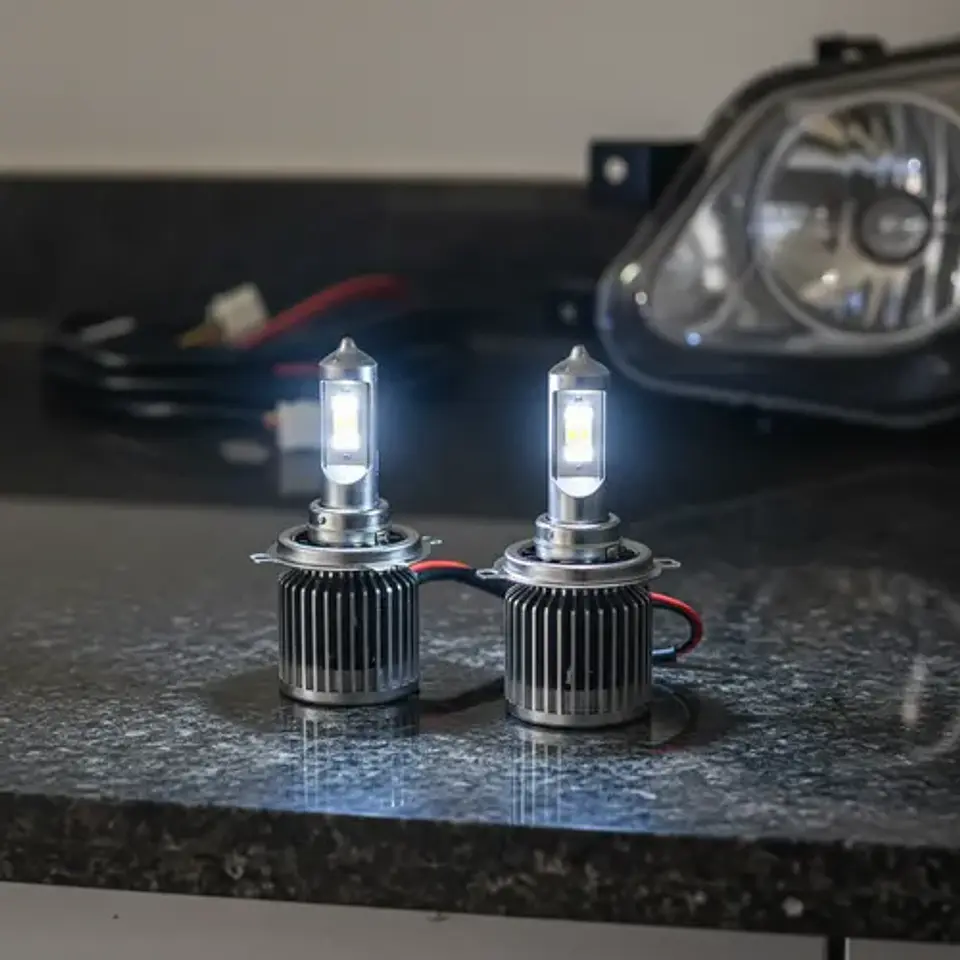 Set De Ampolletas Led Cree 12 Ivolt H4 C6 2 Caras 1