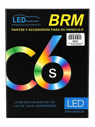Set De Ampolletas Led Cree 12 Ivolt H4 C6 2 Caras