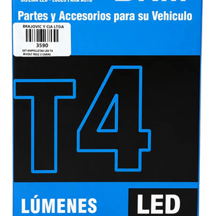 Ampolletas Led T4 Bivolt H8 2 Caras 3