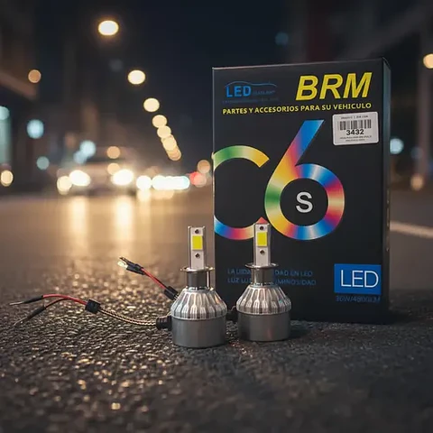 Set De Ampolletas Led H3 Led Cree C6 Bivolt 36w 4800lm