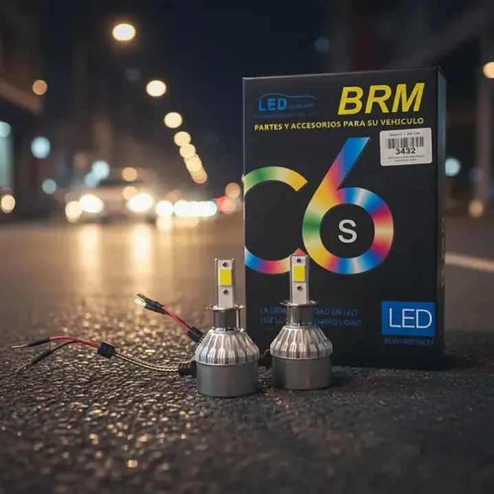 Kit De Ampolletas Led H3 Led Cree C6 Bivolt 36w 4800lm 1
