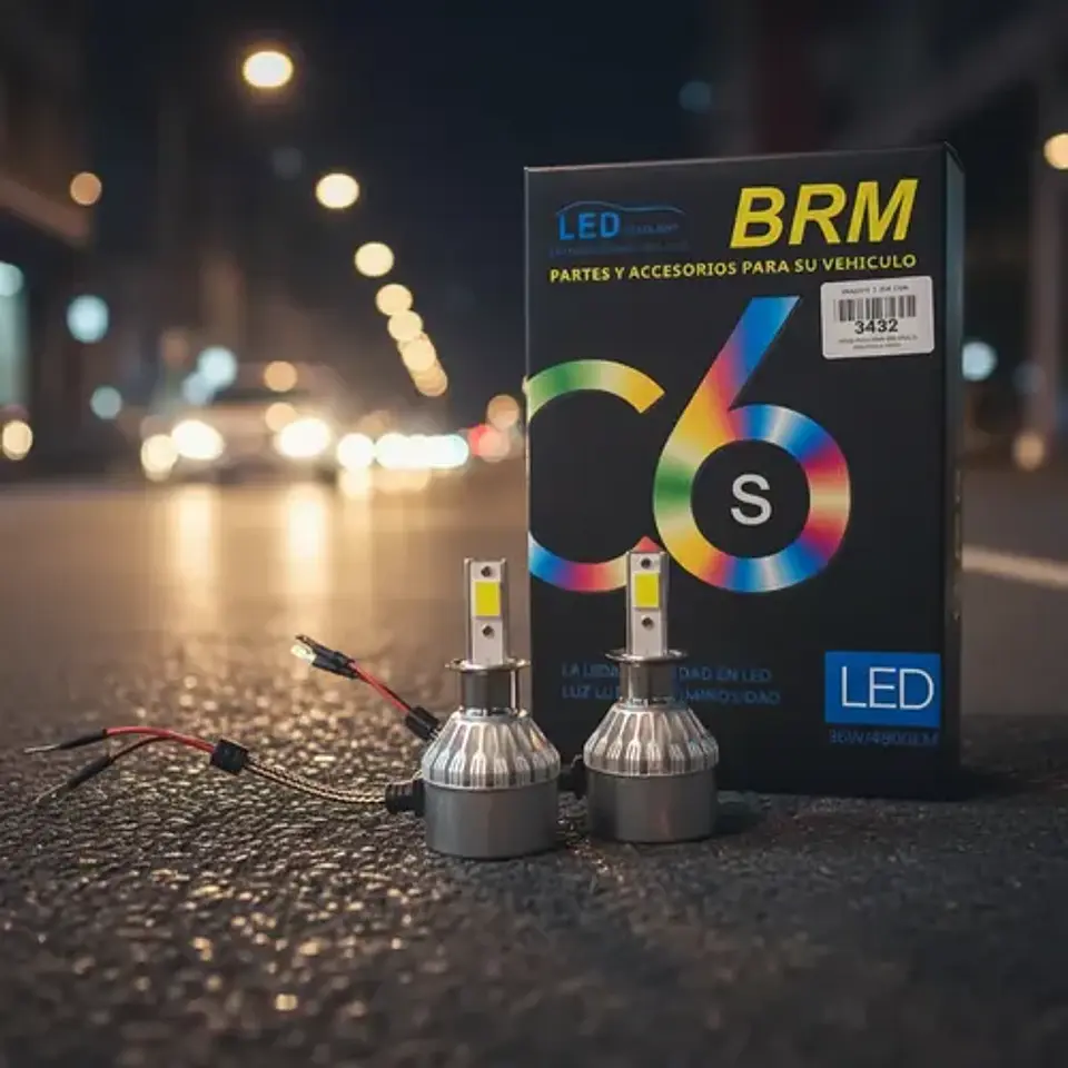 Set De Ampolletas Led H3 Led Cree C6 Bivolt 36w 4800lm 1
