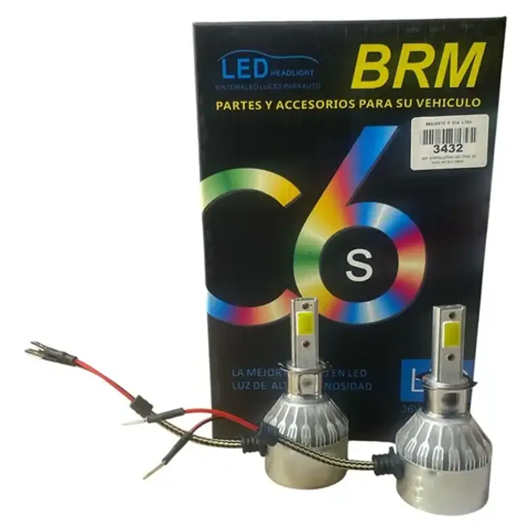 Kit De Ampolletas Led H3 Led Cree C6 Bivolt 36w 4800lm 2