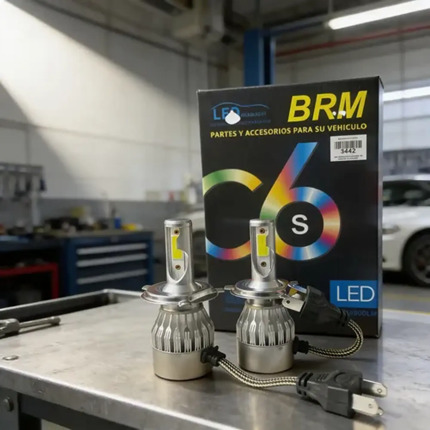 Kit De Ampolletas Led H4 Led Cree C6 Bivolt 36w 4800lm 1