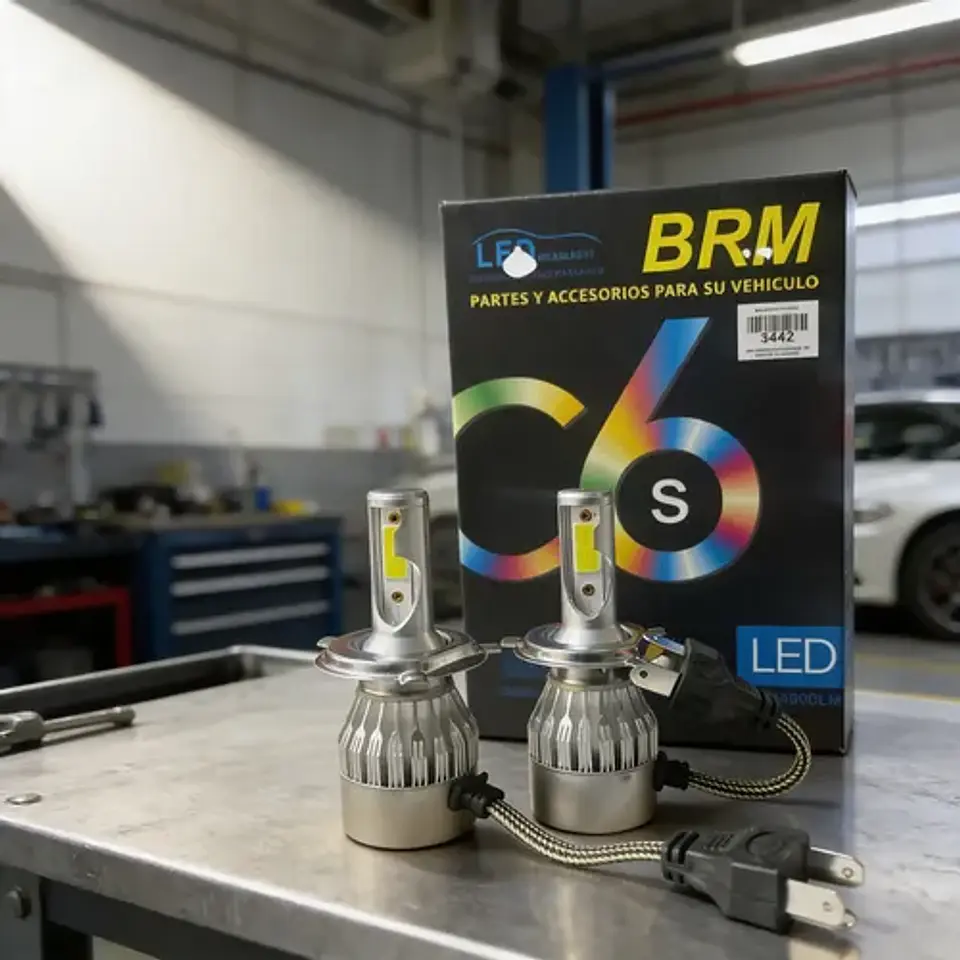Kit De Ampolletas Led H4 Led Cree C6 Bivolt 36w 4800lm 1