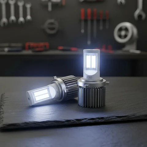 Set De Ampolletas Led Bivolt H11 2 Caras Brn Blanco Neutro