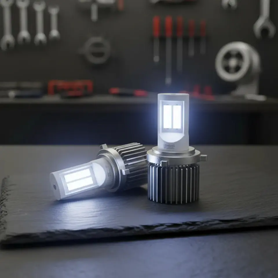 Set De Ampolletas Led Bivolt H11 2 Caras Brn Blanco Neutro 1