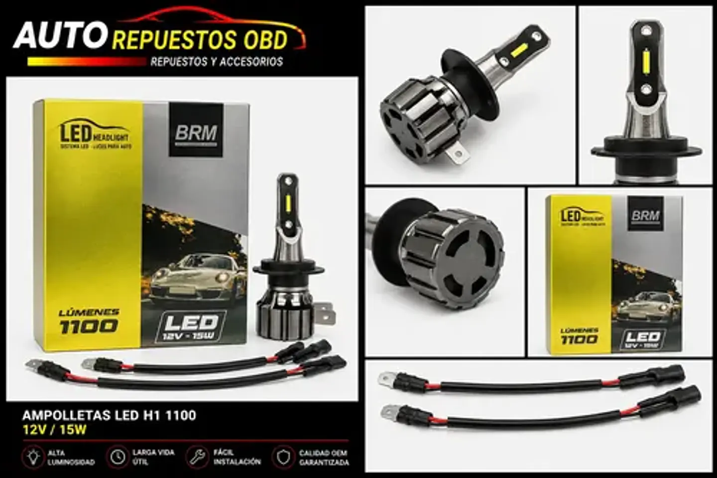 Set De Ampolletas Led Bivolt H11 2 Caras Brn Blanco Neutro 3