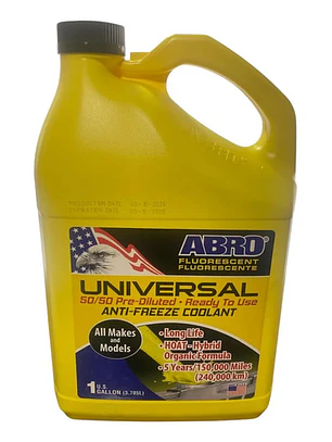 Refrigerante Anticongelante Abro 50/50 3,78 Lt Amarillo