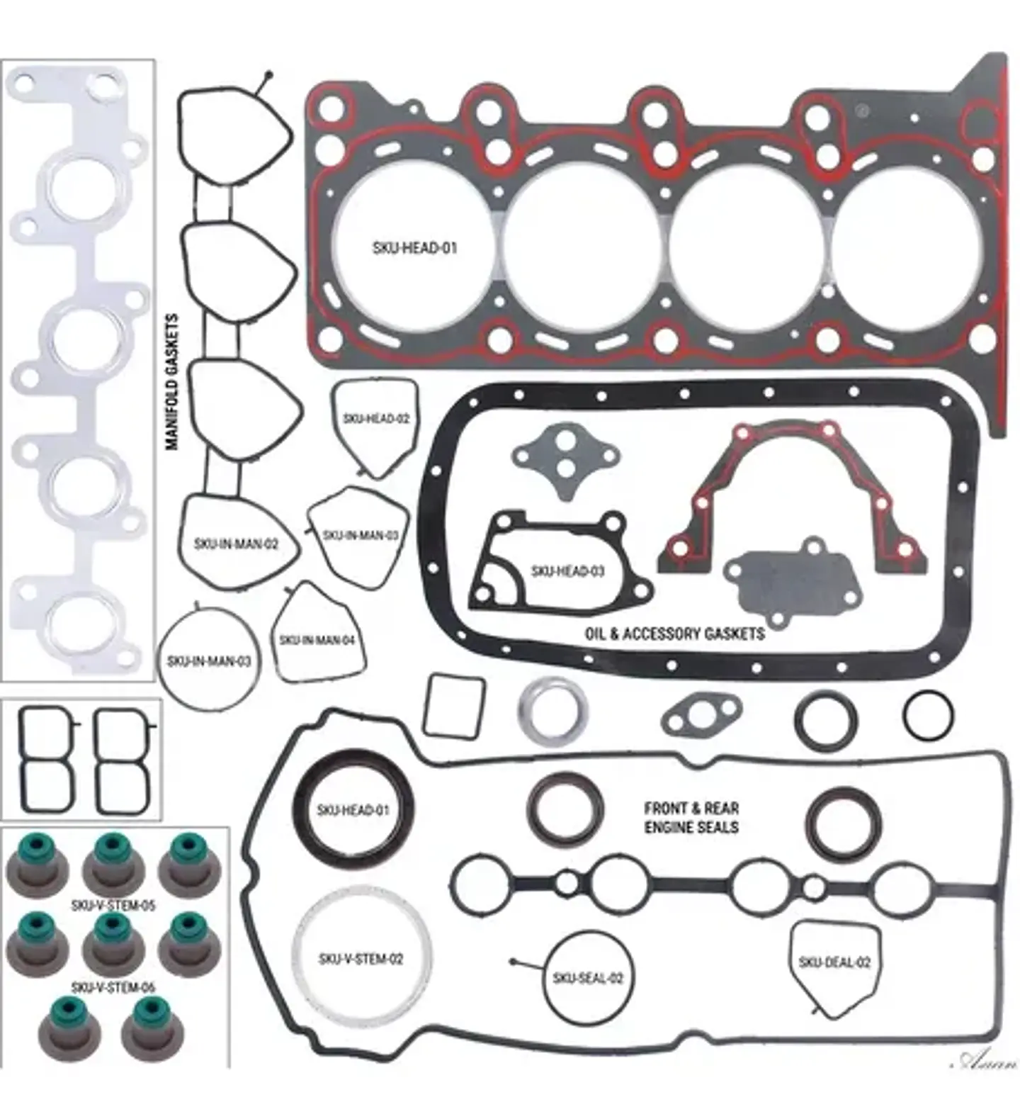 Empaquetadura De Motor Para Chevrolet Spark Gt 1.2 10/17 4