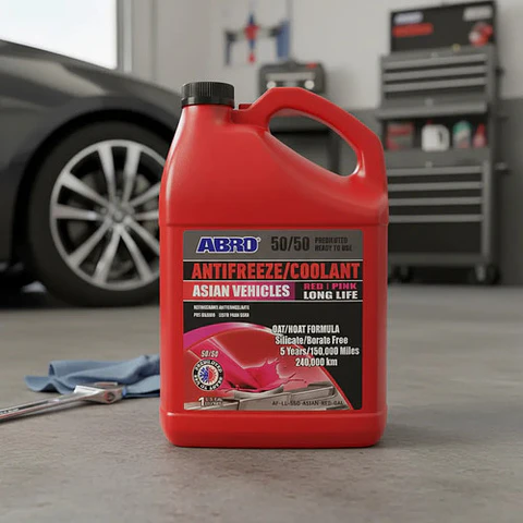 Refrigerante Y Anticongelante Abro 50/50 3,78 Lt Rojo