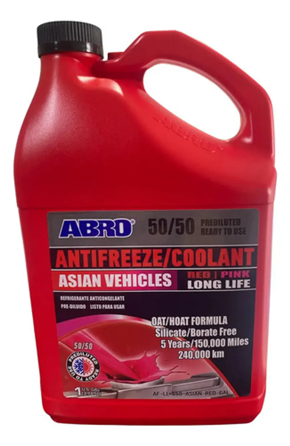 Refrigerante Y Anticongelante Abro 50/50 3,78 Lt Rojo 2