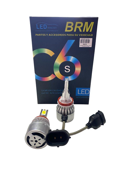 Kit De Luces Led 12v H8 H9 H11 C6 2 Caras 36w 4800lm