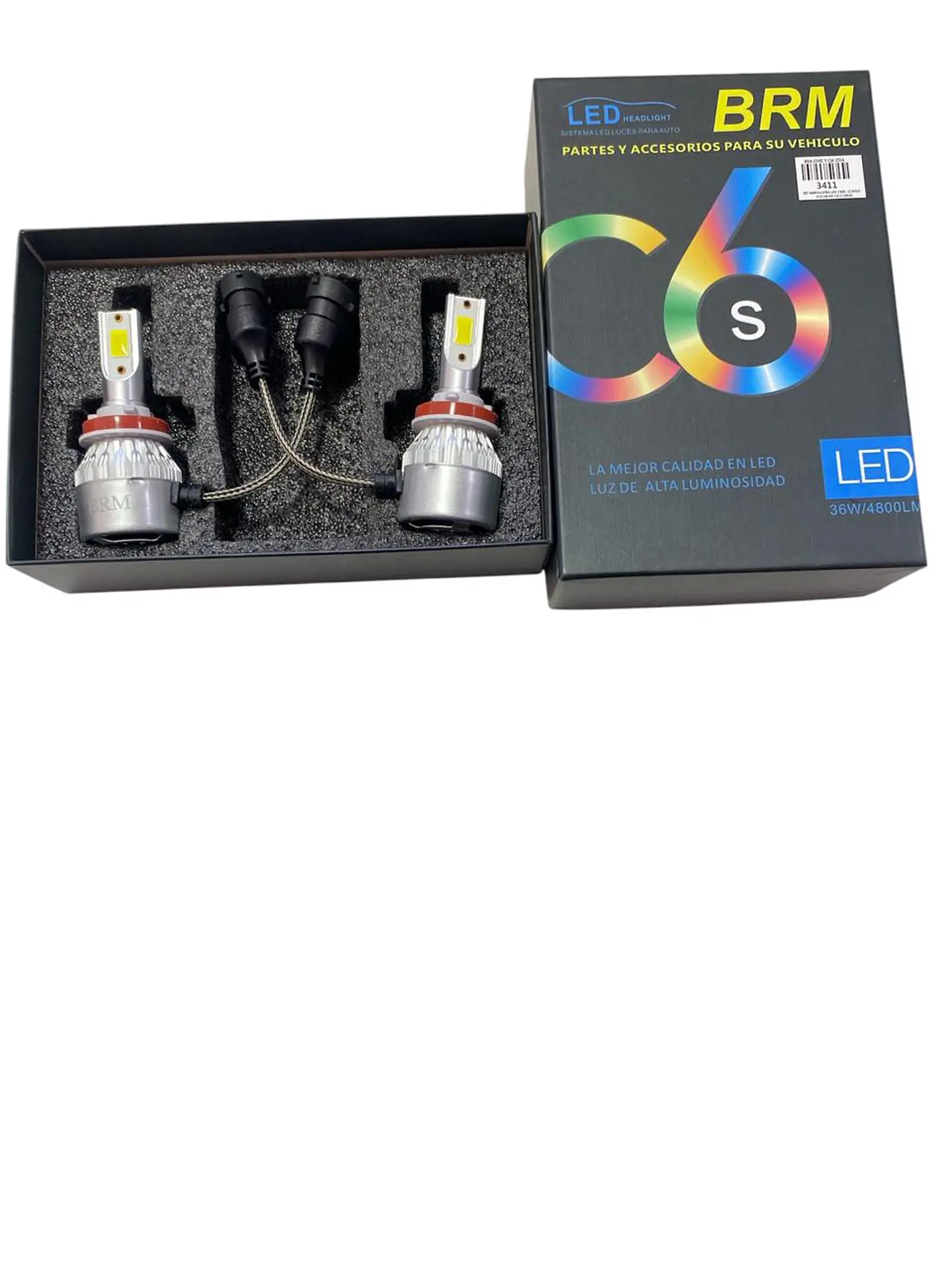 Kit De Luces Led 12v H8 H9 H11 C6 2 Caras 36w 4800lm 3