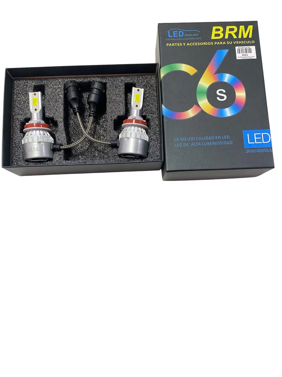 Kit De Luces Led 12v H8 H9 H11 C6 2 Caras 36w 4800lm 3