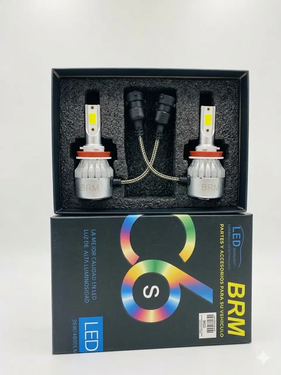 Kit De Luces Led 12v H8 H9 H11 C6 2 Caras 36w 4800lm 4