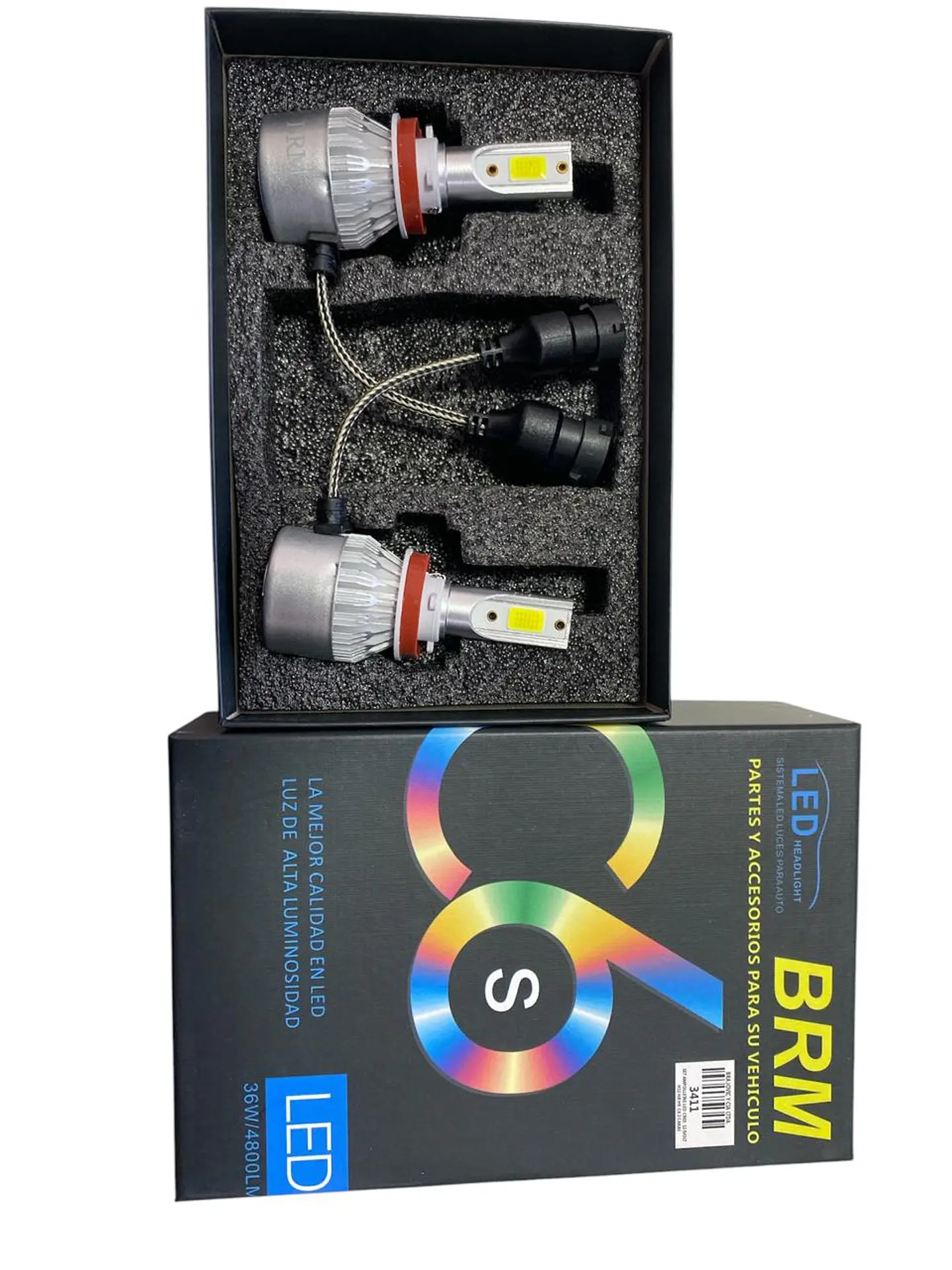 Kit De Luces Led 12v H8 H9 H11 C6 2 Caras 36w 4800lm 5