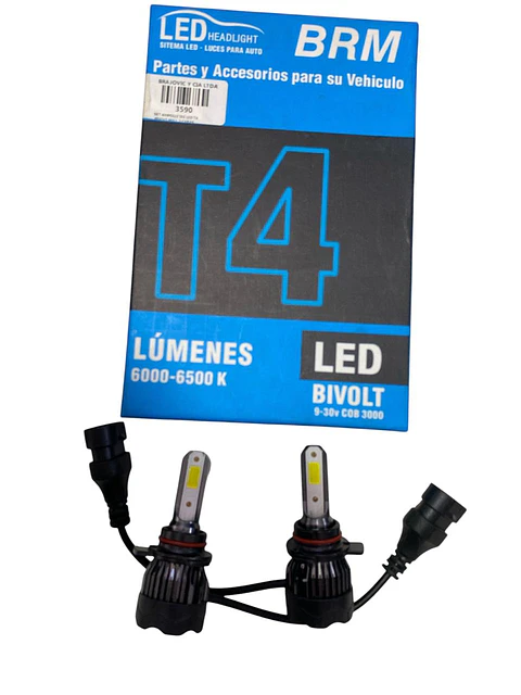 Kit Luces Led T4 9012 Hir2 Bivolt 6500lm 2 Caras
