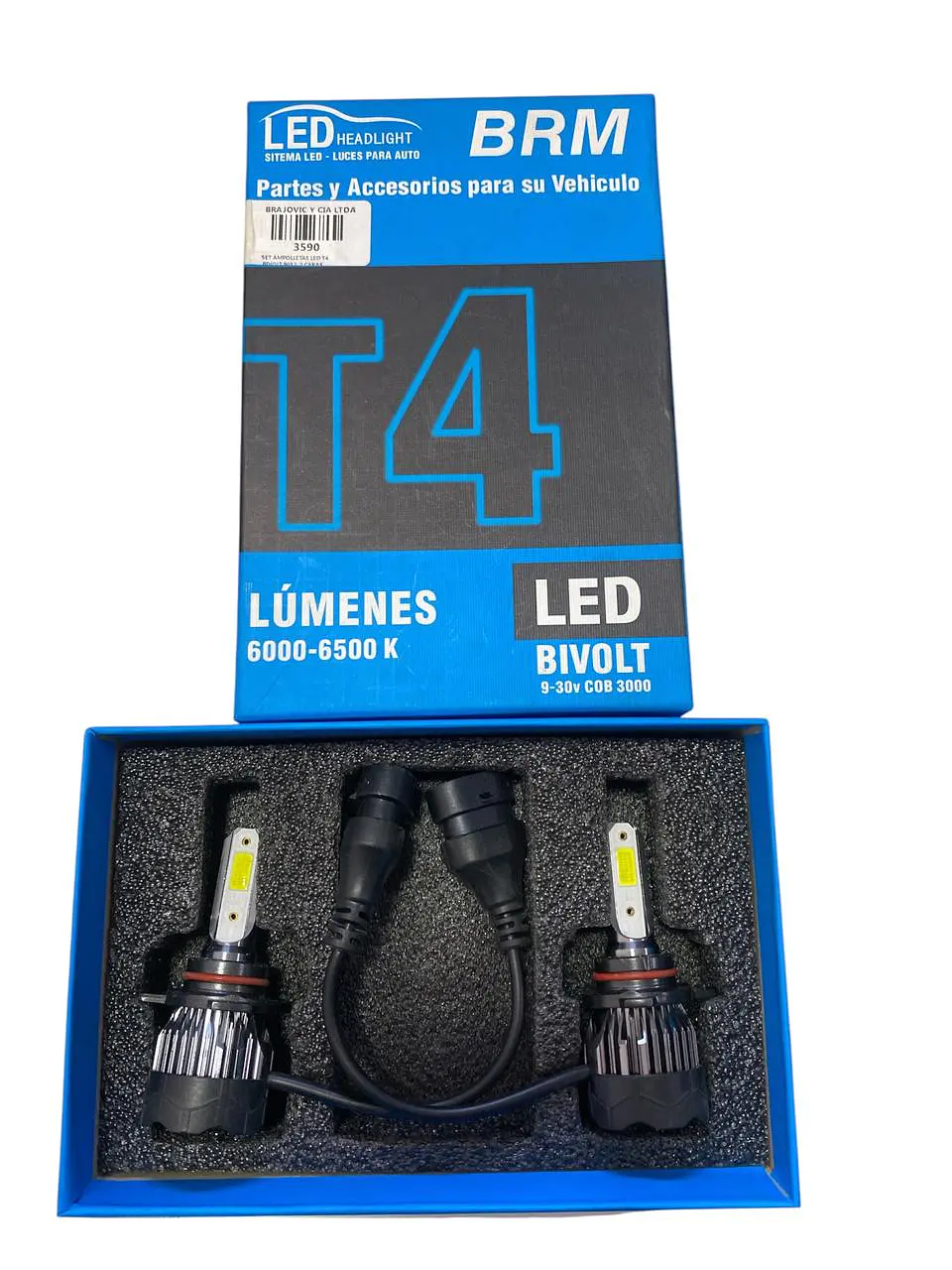 Kit Luces Led T4 9012 Hir2 Bivolt 6500lm 2 Caras 2