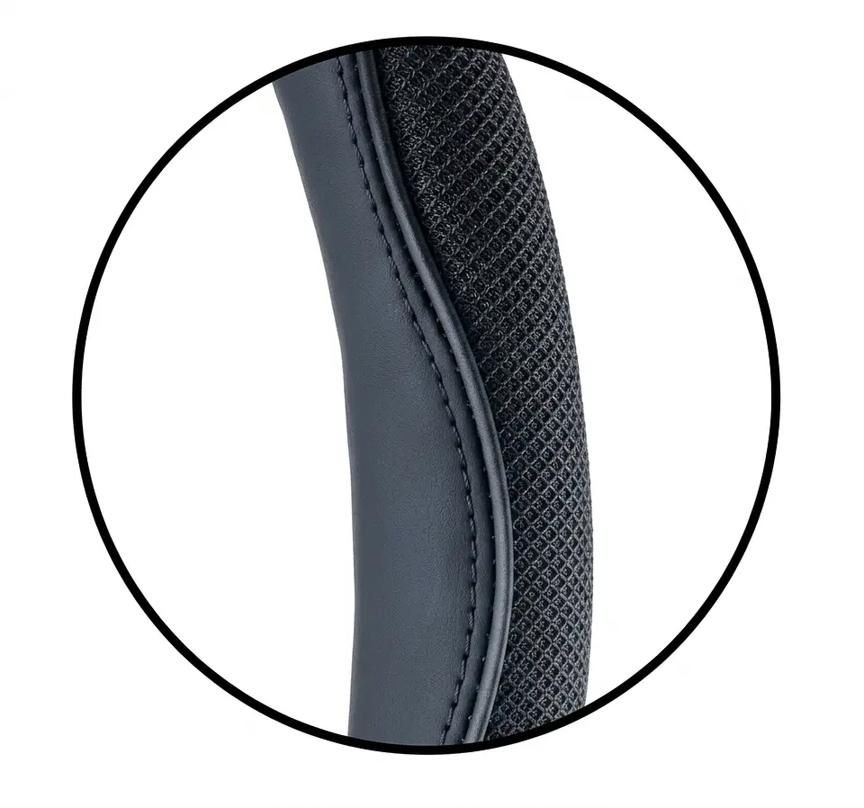 Funda Cubre Volante Universal Negra 38 Cm De Diámetro 3