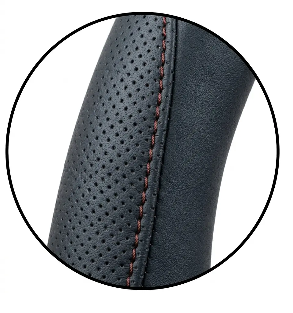 Funda Cubre Volante Universal Negra Y Roja De 38 Cm 4