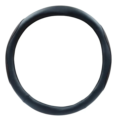 Funda Cubre Volante Universal Negro Y Gris De 38 Cm