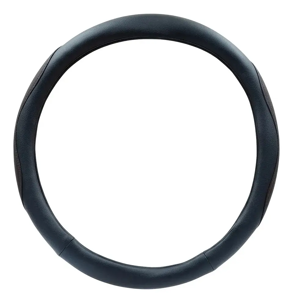 Funda Cubre Volante Universal Negro Y Gris De 38 Cm 2