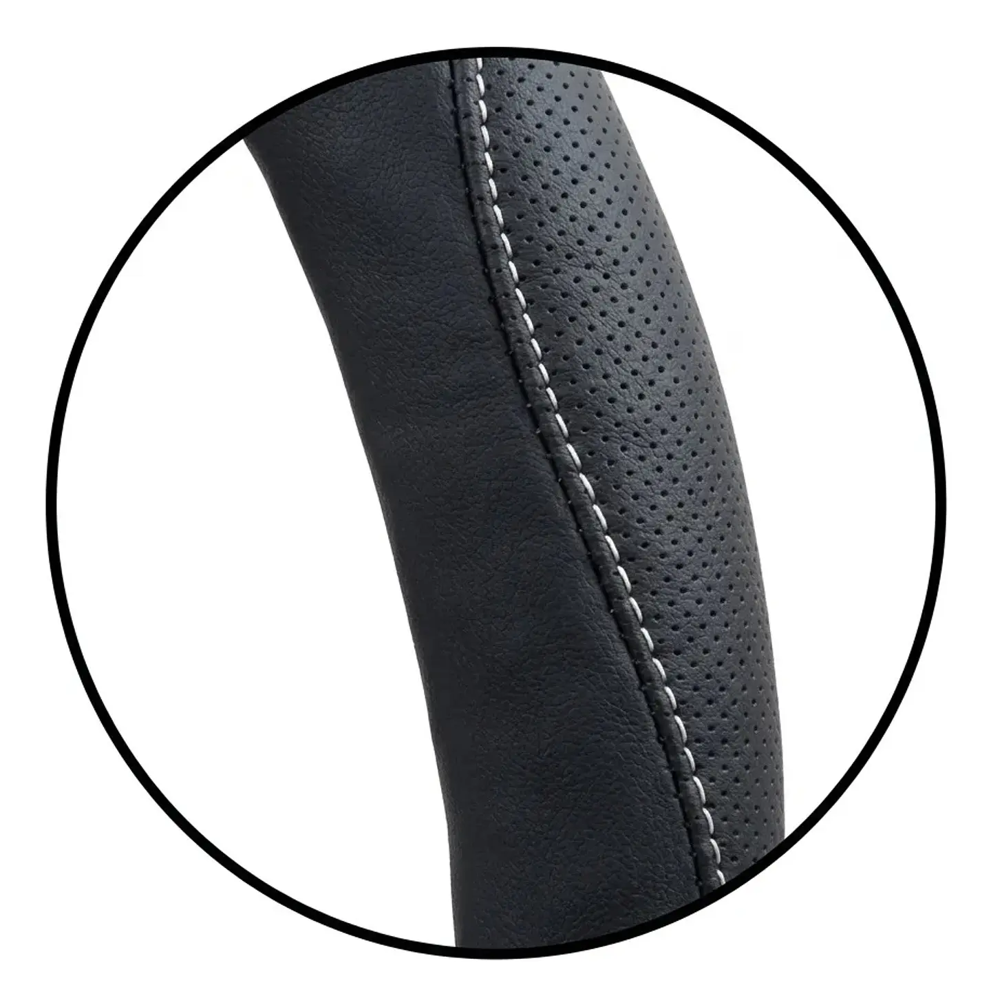 Funda Cubre Volante Universal Negro Y Gris De 38 Cm 3