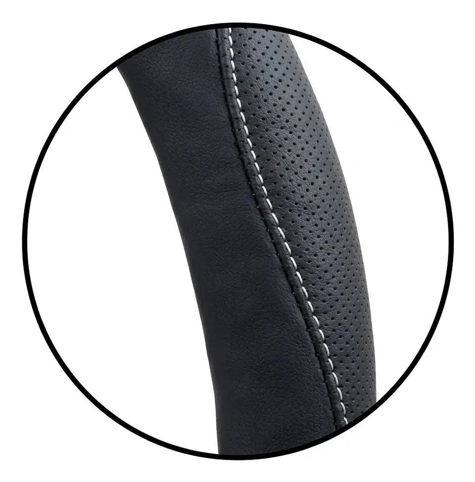 Funda Cubre Volante Universal Negro Y Gris De 38 Cm 3