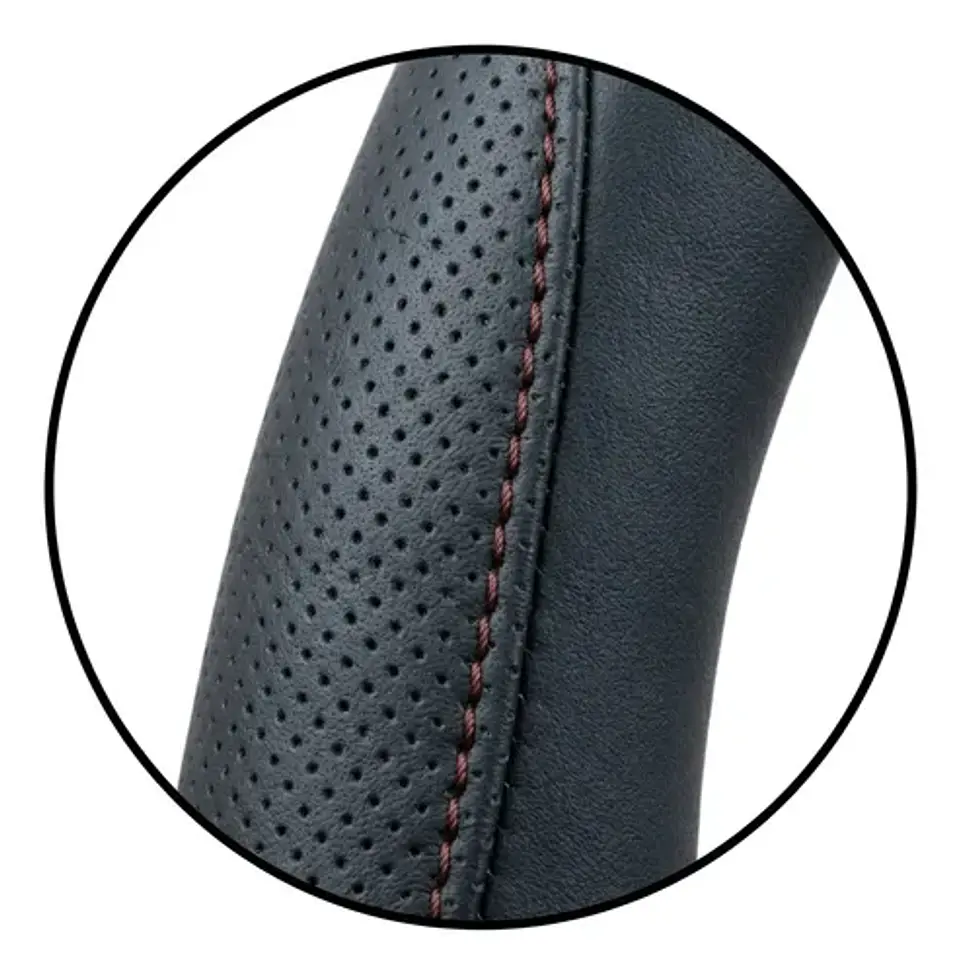 Funda Cubre Volante Universal Negra Y Roja De 38 Cm 3